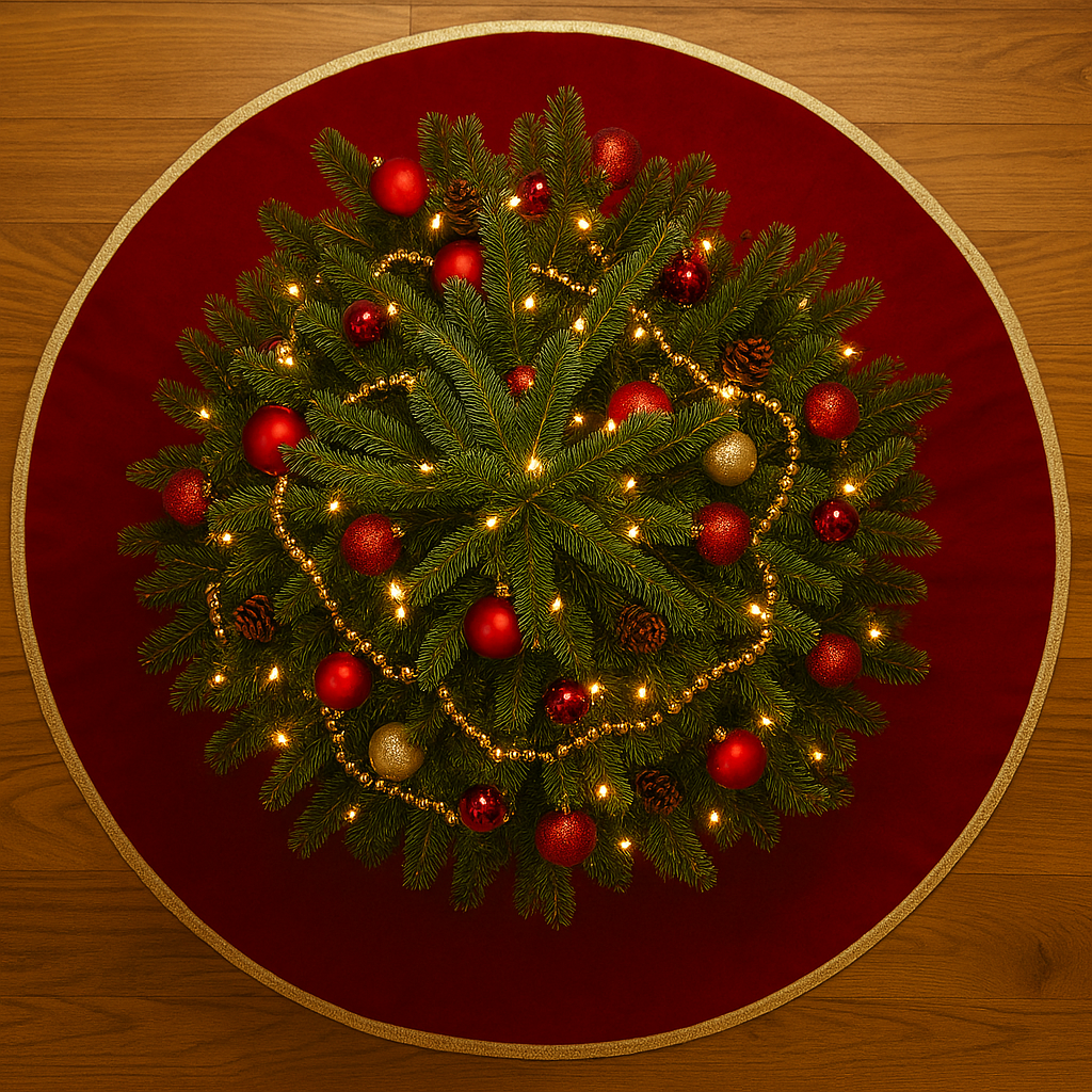 Top-down Christmas tree